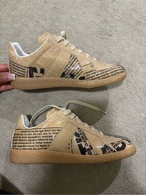 Maison Margiela Replica Beige Newspaper Print